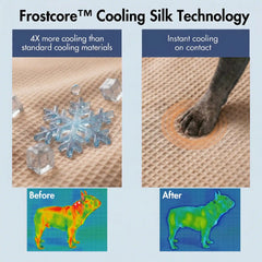 Frostcore™ Dog Cooling Car Seat Bed - Waffle Brown
