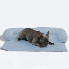 Frostcore™ Cooling Couch Cover Dog Bed - Hearts Ash Blue