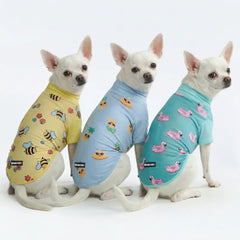 Sunblock Dog T-Shirt (3-pack) - Bees, Flamingo, Pineapple