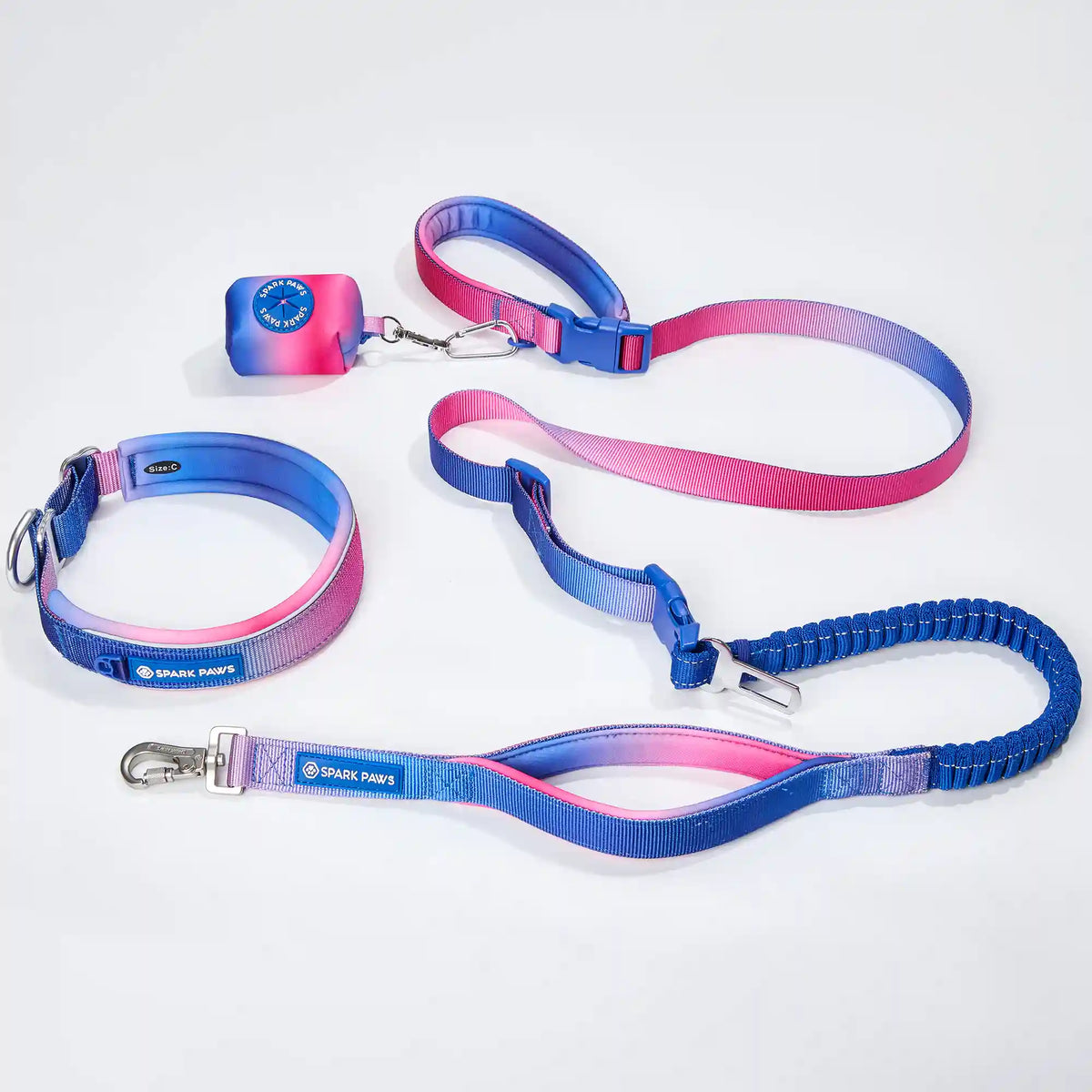 Martingale Collar and Multipurpose Leash Set - Snow Cone