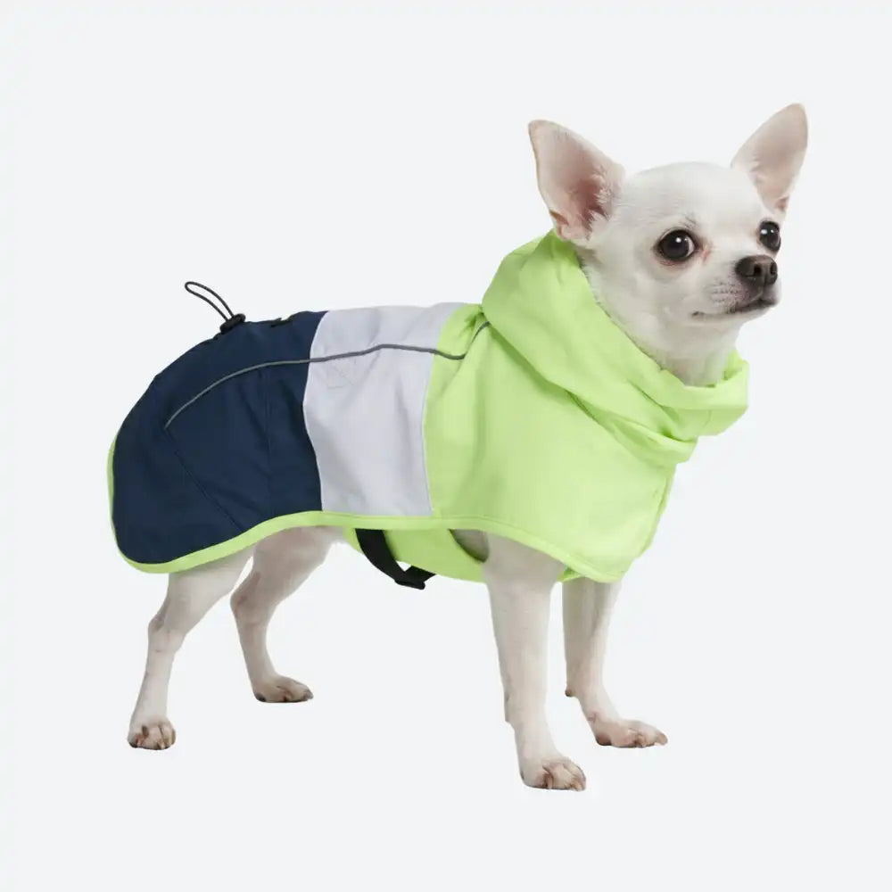 Breatheshield™ Dog Raincoat  - Lime White Navy