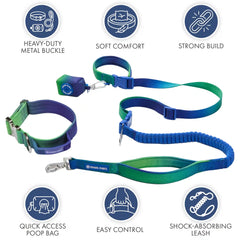 Comfort Control Collar and Multipurpose Leash Set - Lime Wave