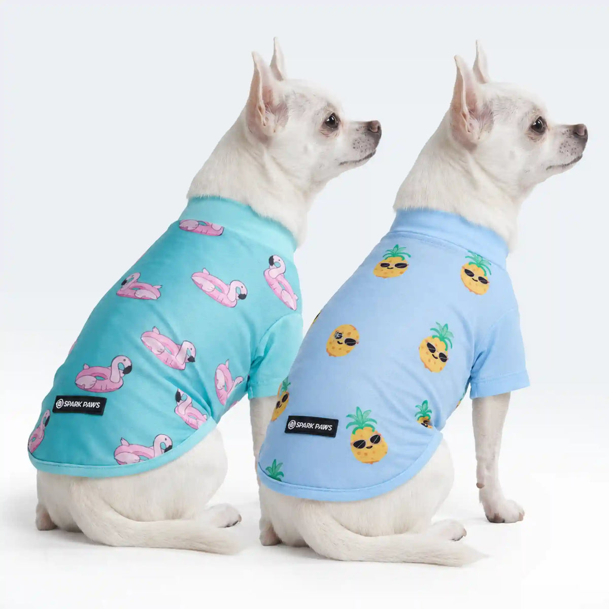 Sunblock Dog T-Shirt (2-pack) - Flamingo Pineapple