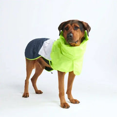 Breatheshield™ Dog Raincoat  - Lime White Navy