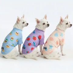 Sunblock Dog T-Shirt (3-pack) - Seashell, Berries, Pineapple