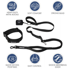 Comfort Control Collar and Multipurpose Leash Set - Black