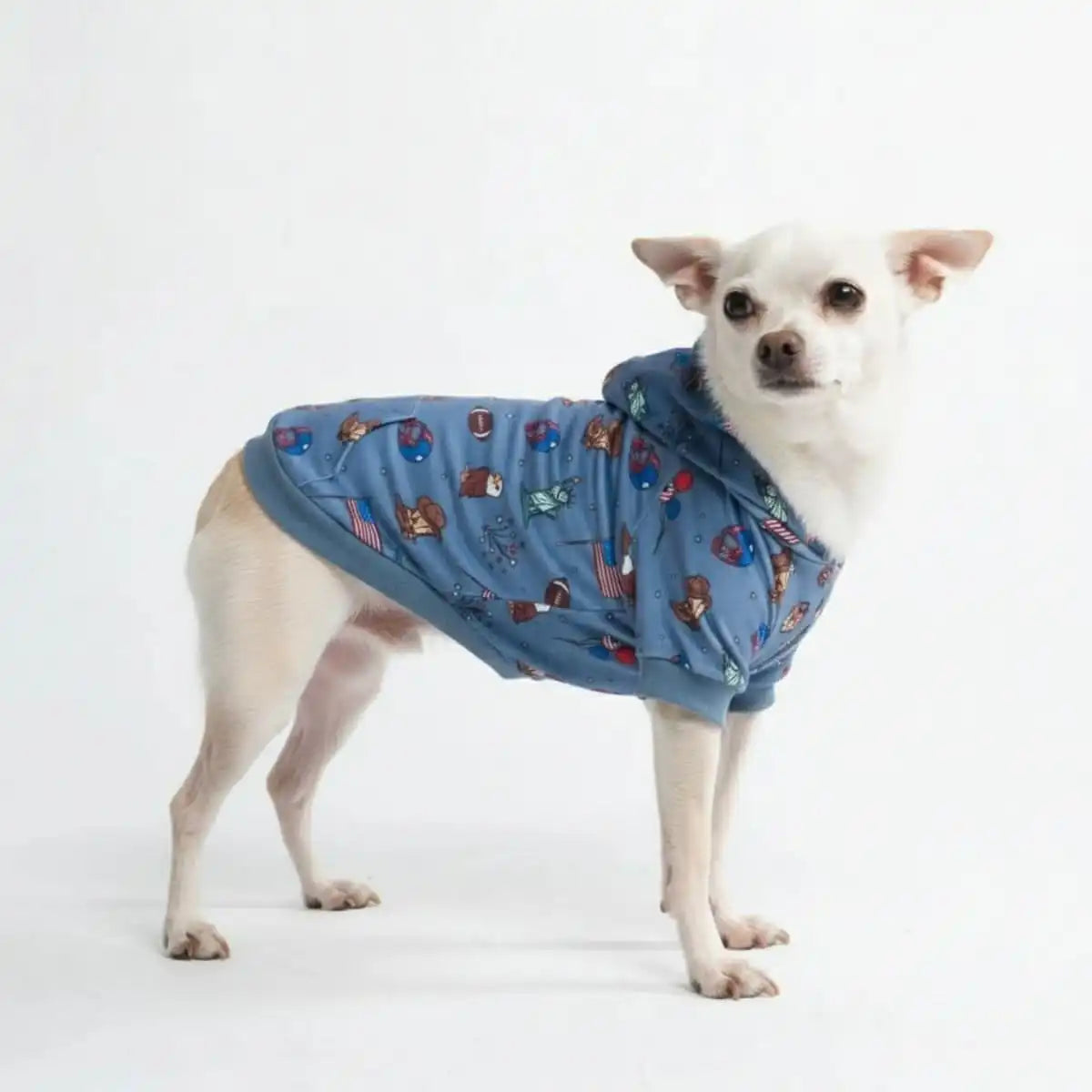 The USA Dog Hoodie - Blue