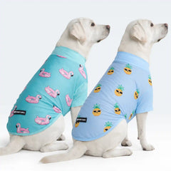 Sunblock Dog T-Shirt (2-pack) - Flamingo Pineapple