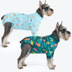 Dog Surgical Suit (2-pack) - Breakfast Blue and Dinosaurs