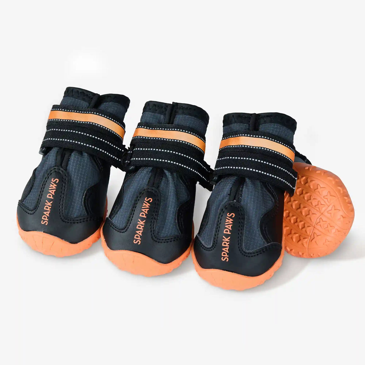 365 All-Season Dog Shoe 4PC Set - Black Orange