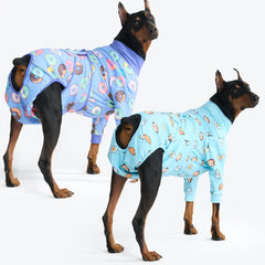 Dog Surgical Suit (2-pack) - Breakfast Blue and Donuts