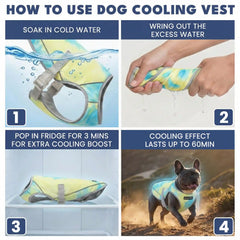 Dog Cooling Vest (2-pack) - Ice Blue & Tropical Storm